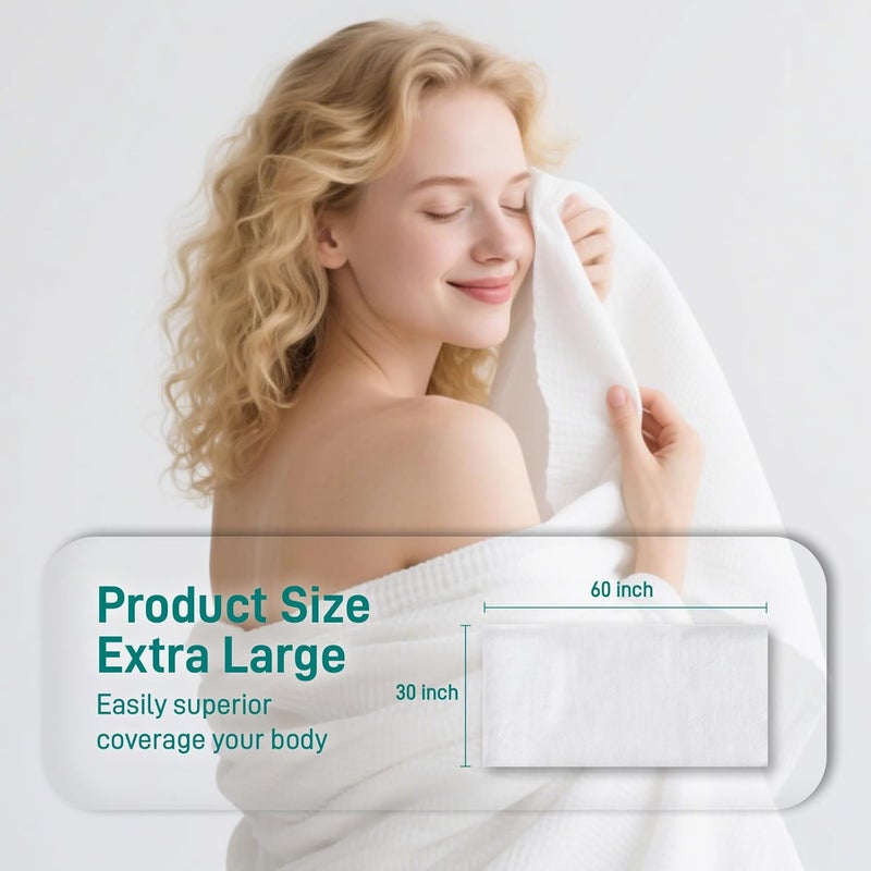 Ditoi Disposable Bath Towels,Extra Large Beach Towels 30"X60", Camping Towels for Travel Hotel, Soft Quick Dry Shower Tissue for Body,Gym Sports,Beach (XL,20 Count) - Image 4